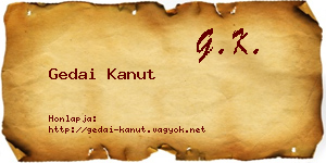Gedai Kanut névjegykártya